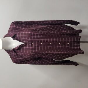 Madewell Plaid Flannel Pajama Shirt Women's Size Large